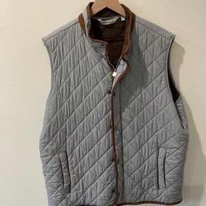 Peter Millar Quilted Travel Vest - size XL - Grey
